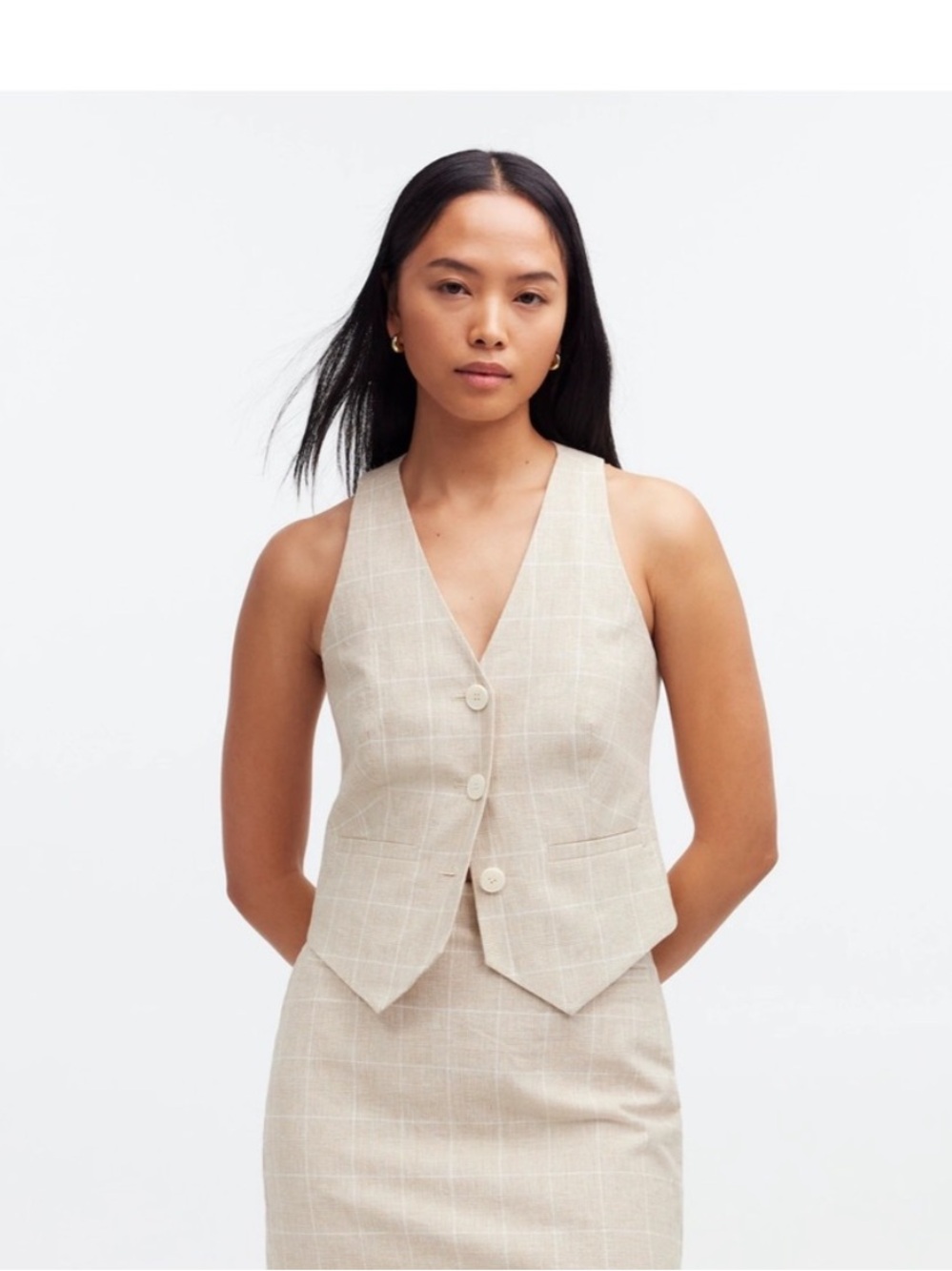 EUC Madewell Linen Vest